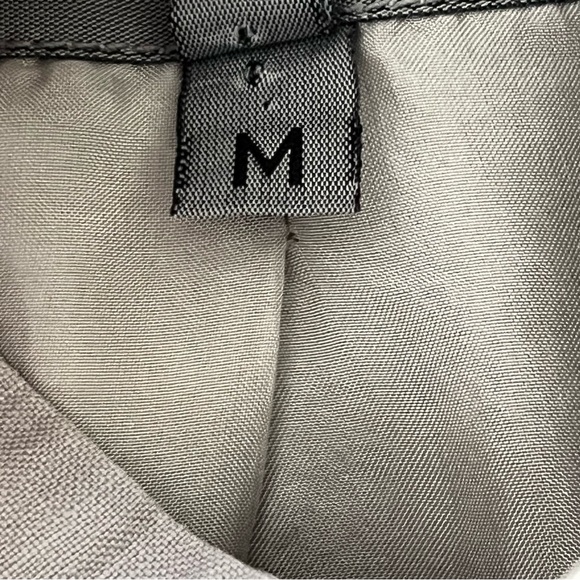 Morgane Le Fay 100% Linen Cropped Jacket Light Taupe Medium - Picture 7 of 8